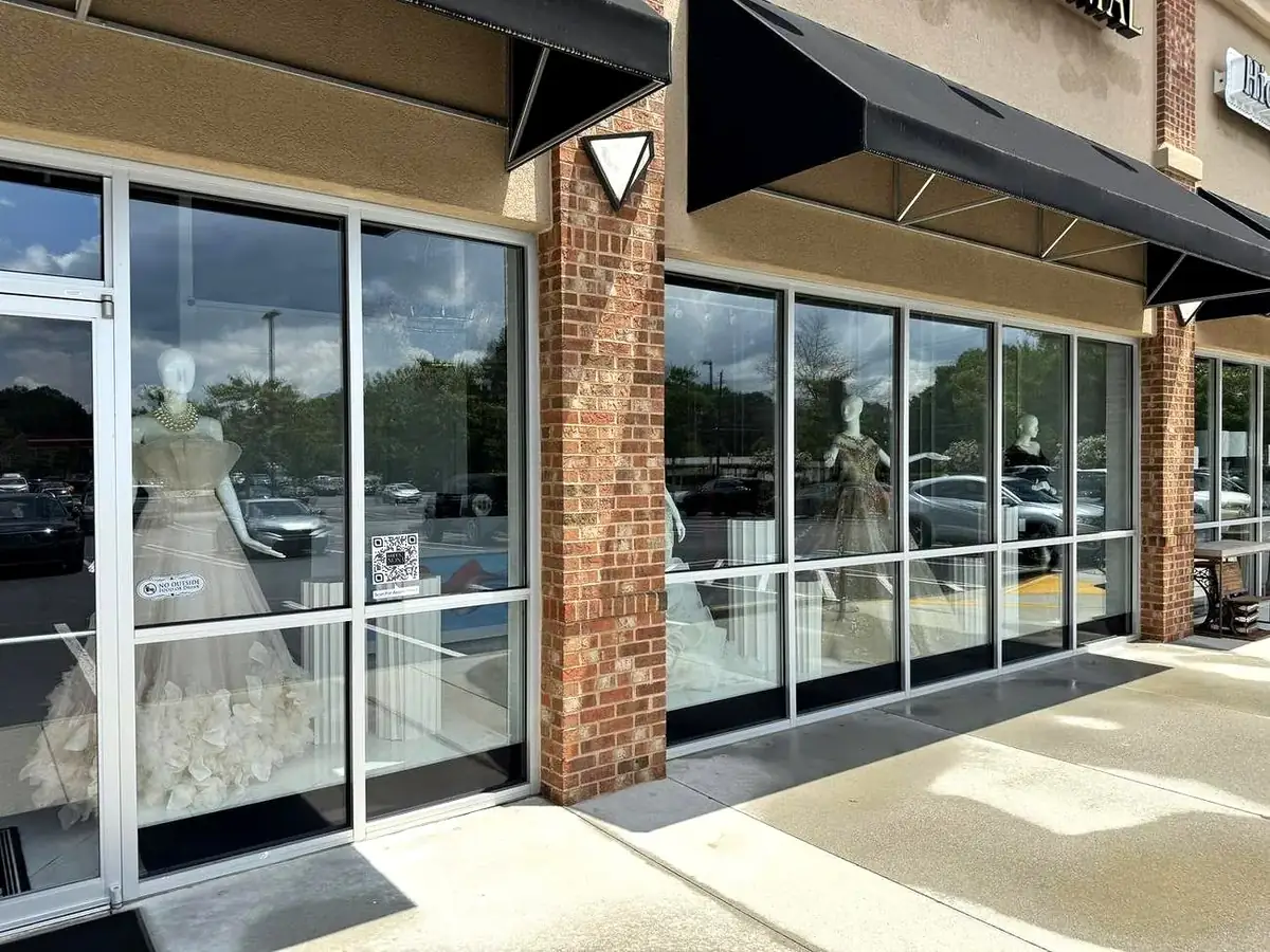 Commercial storefront window cleaning